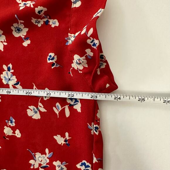 Floral Red Women's Top - Picture 7 of 8